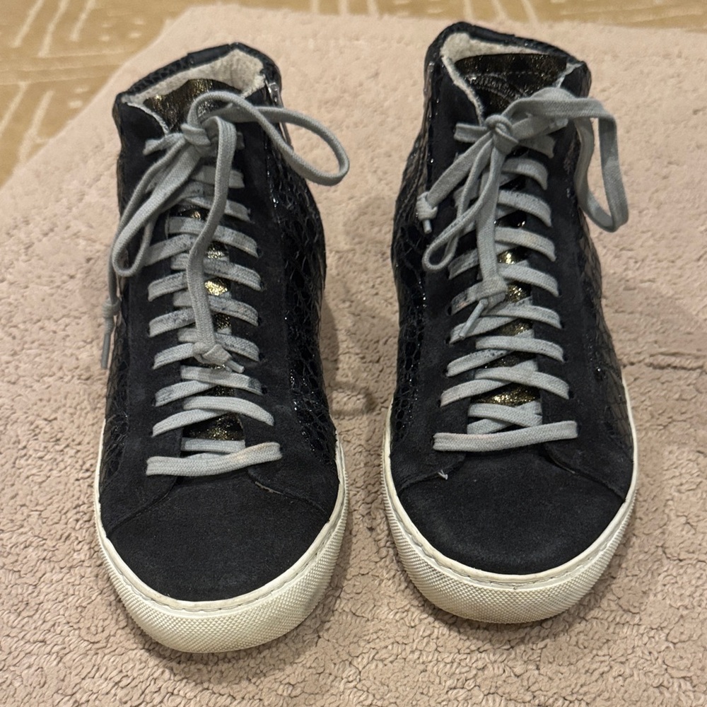 P448 Black and Gray High-Top Sneakers